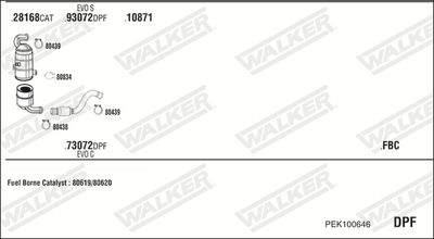 Układ wydechowy WALKER PEK100646