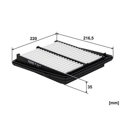 Luchtfilter (Patroon) past: HONDA HR-V, JAZZ V 1.5H 02.20-