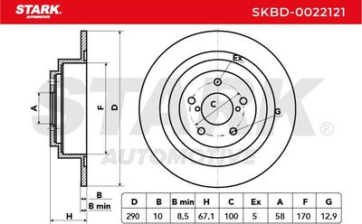 спирачен диск STARK SKBD-0022121