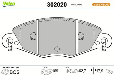 BREMSBELAGSATZ SCHEIBENBREMSE