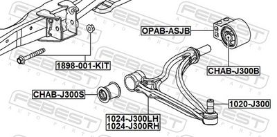 SET REPARATIE BUCSA DE GHIDARE FEBEST 1898001KIT 1