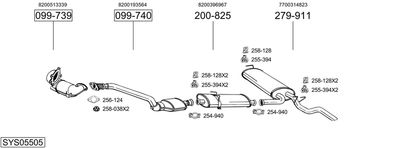 Układ wydechowy BOSAL SYS05505