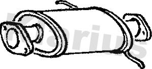KLARIUS 210138 Глушитель выхлопных газов  для MAZDA 626 III Hatchback (GD) 2.0