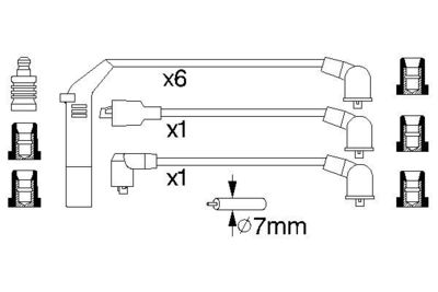 Комплект проводов зажигания BOSCH 0 986 356 714 для CHRYSLER LE BARON