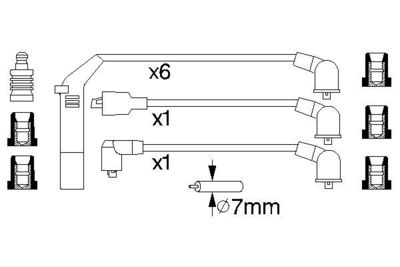 Комплект проводов зажигания BOSCH 0 986 356 714 для CHRYSLER LE