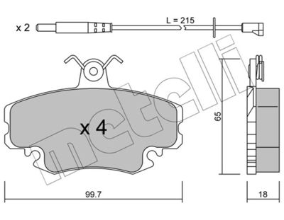Brake Pad Set, disc brake 22-0120-0K