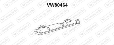 Глушитель выхлопных газов конечный VENEPORTE VW80464 для VW 412