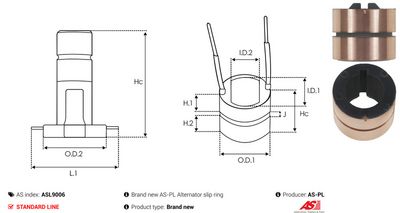 COLECTOR ALTERNATOR AS-PL ASL9006 3