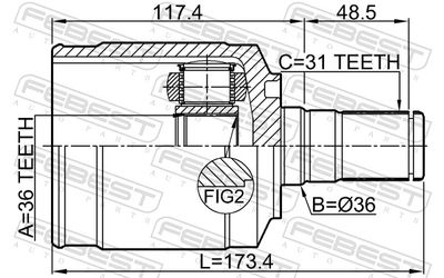 Шарнирный комплект, приводной вал 1211-CM10LH