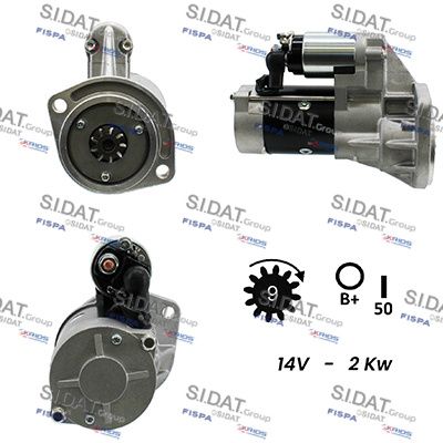 Стартер SIDAT S12HT0034A2 для NISSAN PICK