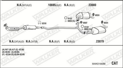 ABGASANLAGE WALKER MAK016686