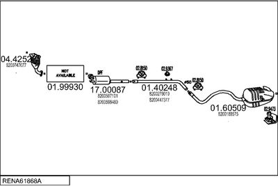 SISTEM DE ESAPAMENT MTS RENA61868A032686