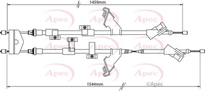 Cable Pull, parking brake APEC CAB1152