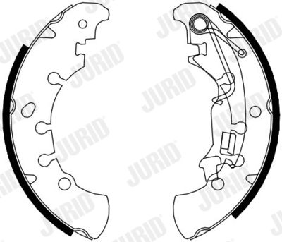 Комплект тормозных колодок JURID 362646J для FIAT QUBO