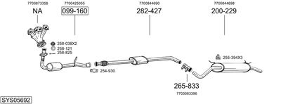 Изпускателна система BOSAL SYS05692