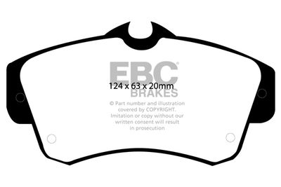 Комплект тормозных колодок, дисковый тормоз EBC Brakes DP1357 для CHRYSLER PT CRUISER