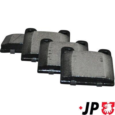 комплект спирачно феродо, дискови спирачки JP GROUP