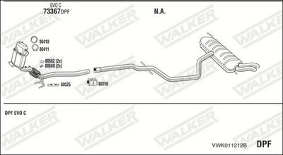 Изпускателна система WALKER VWK011212B