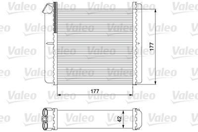 VALEO 812120 Радіатор пічки для OPEL (Опель)