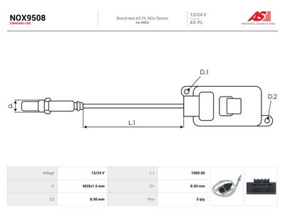 NOx-senzor, vstrekovanie močoviny AS-PL NOX9508