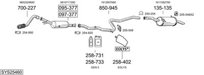 Układ wydechowy BOSAL SYS25460
