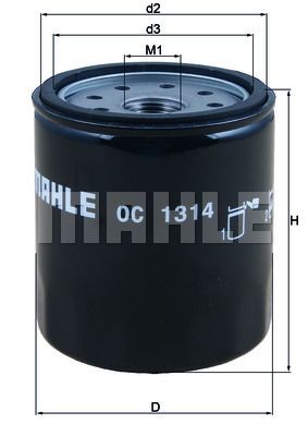 Масляный фильтр MAHLE OC 1314 для MOTO GUZZI 1200