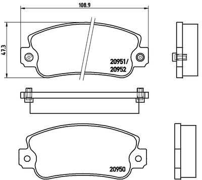 Комплект тормозных колодок, дисковый тормоз KAISHIN FK20205 для FIAT 147