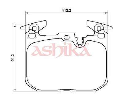 Bremsekloss sett ASHIKA 50-00-0103 for BMW