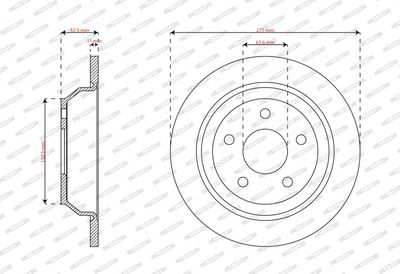BREMSSCHEIBE FERODO DDF3093C 1
