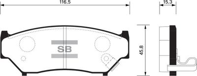 Комплект тормозных колодок, дисковый тормоз FI.BA FBP1584 для CHEVROLET TRACKER