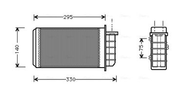 AVA QUALITY COOLING Kachelradiateur, interieurverwarming (FT6183)