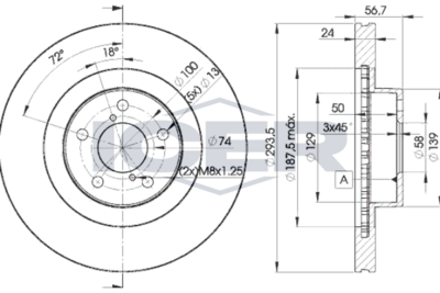 спирачен диск ICER 78BD2630-2