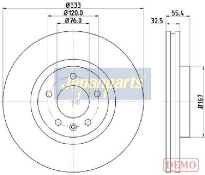 спирачен диск JAPANPARTS