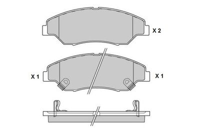 Комплект тормозных колодок, дисковый тормоз E.T.F. 12-0911 для KIA RETONA