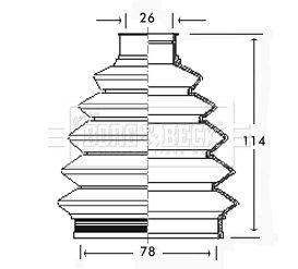 Bellow, drive shaft Borg & Beck BCB2347R