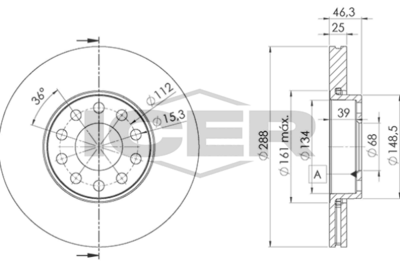 спирачен диск ICER 78BD1068-2