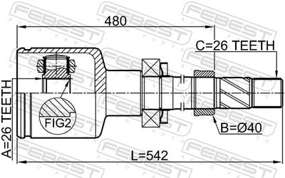 Joint Kit, drive shaft 3511-NL32WDMTRH