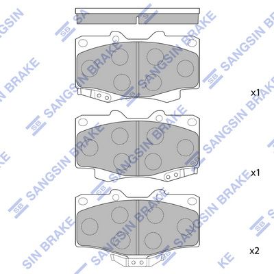 Комплект тормозных колодок, дисковый тормоз Hi-Q SP1222A для VW TARO