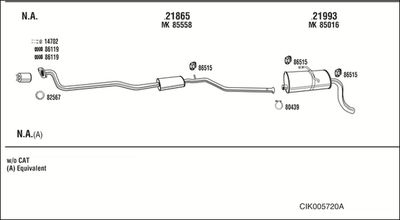 Układ wydechowy WALKER CIK005720A