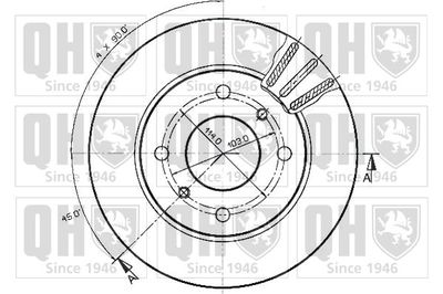 Тормозной диск QUINTON HAZELL BDC3538 для NISSAN PRAIRIE