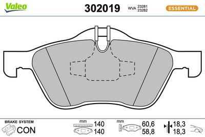 BREMSBELAGSATZ SCHEIBENBREMSE