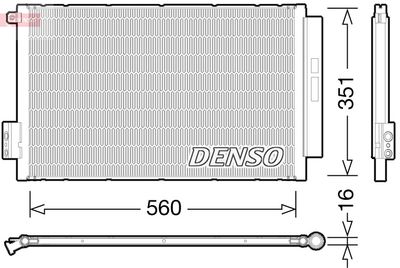 Конденсатор, кондиционер DENSO DCN09043 для FIAT TIPO