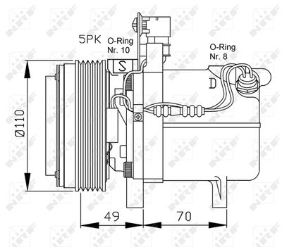 COMPRESOR CLIMATIZARE NRF 32490 4