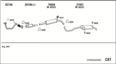 SISTEM DE ESAPAMENT WALKER VWK005299C