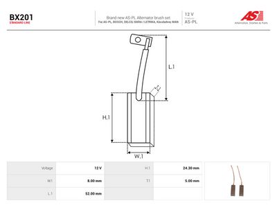 Kolborste, generator AS-PL BX201