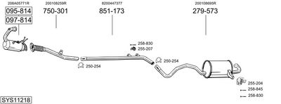 SISTEM DE ESAPAMENT BOSAL SYS11218