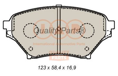 Комплект тормозных колодок, дисковый тормоз IAP QUALITY PARTS 704-11034 для MAZDA MX-5