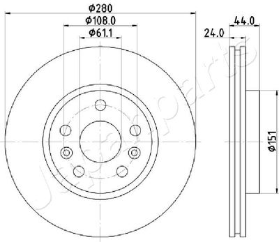 JAPANPARTS DI-0716 Тормозные диски  для RENAULT MEGANE II (BM0/1_, CM0/1_) 2.0 dCi
