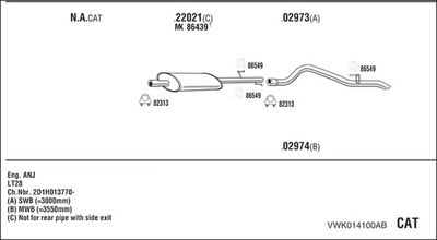 SISTEM DE ESAPAMENT WALKER VWK014100AB
