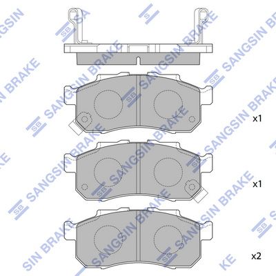 Комплект тормозных колодок, дисковый тормоз Hi-Q SP1609 для HONDA ACTY